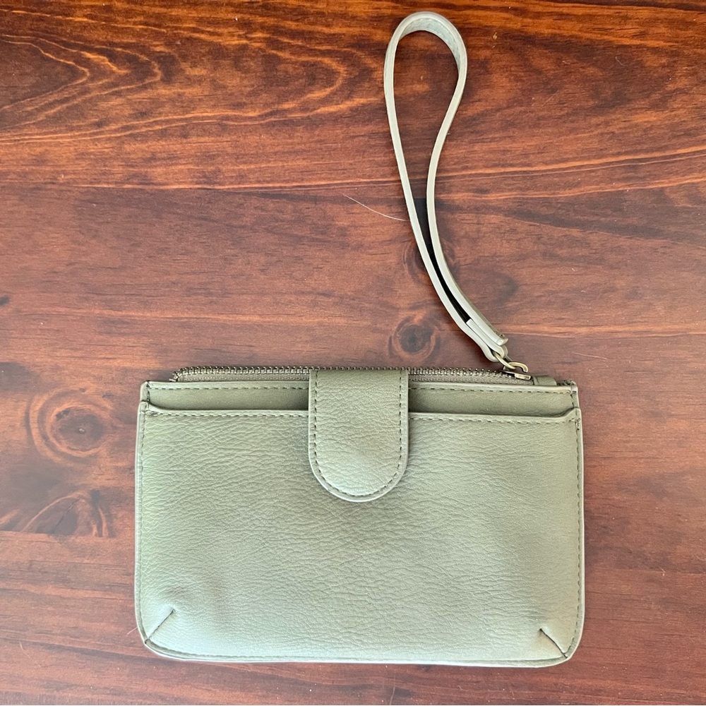 Olive Green Wristlet